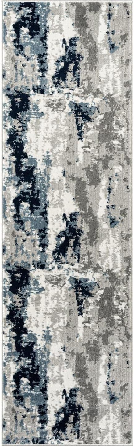 LUXE WEAVERS Kimberly Collection Ivory 2x7 Modern Abstract Area Rug
