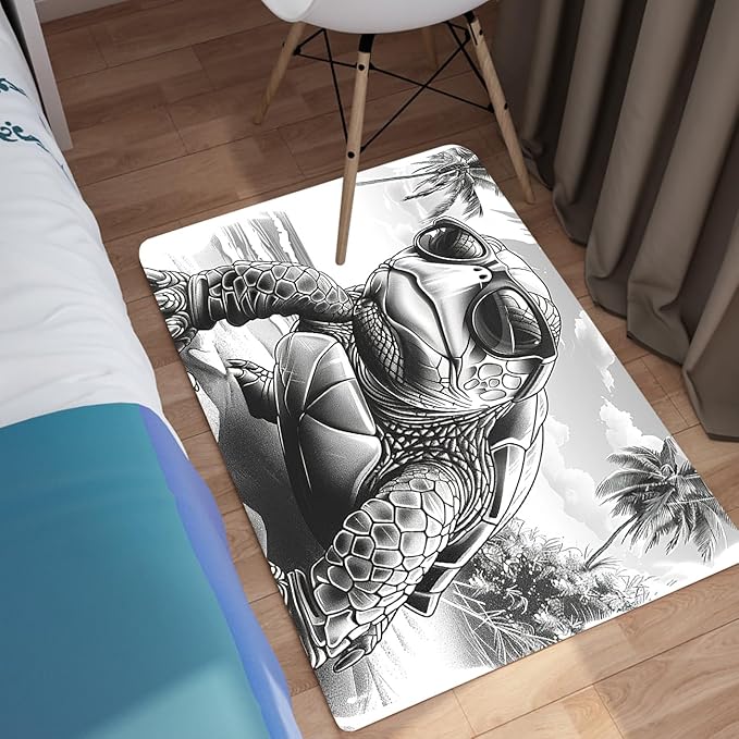Sea Turtles Rugs - Sea Turtle for Kids Boys Coastal Rug for Bedroom Ocean Life Theme Decor Ocean Carpet Rug, 35 x 23 Inches