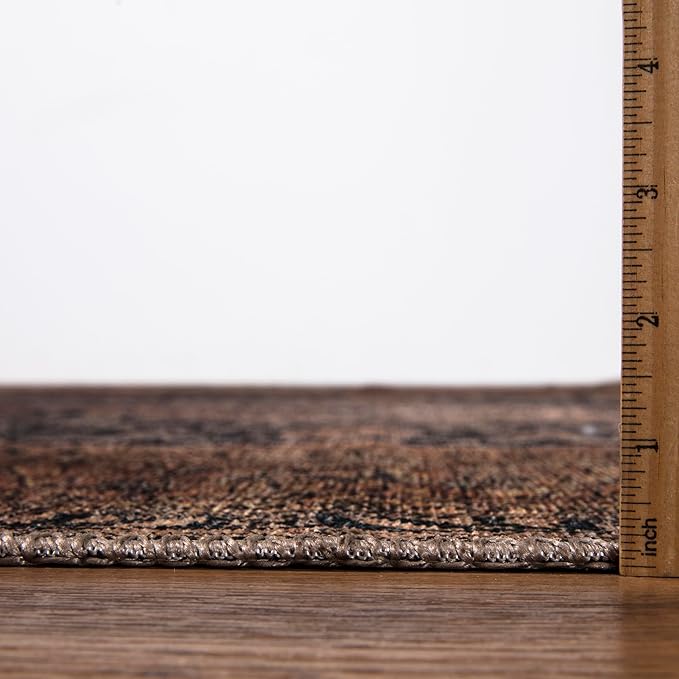 Keen Home Design 3x5 Rug - Machine Washable Entry Rug with Non-Slip Backing, Ideal for Enteryway, Kitchen, Bathroom, Laundry Room - Vintage, Easy Clean, Durable, Low Pile Rug - (3' x 5')