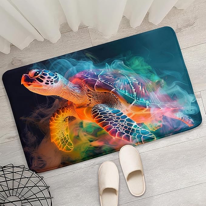Sea Turtles Area Rugs - Sea Turtle Rugs for Bedroom Ocean Theme Rugs Ocean Animal Room Decor, 2'×3'