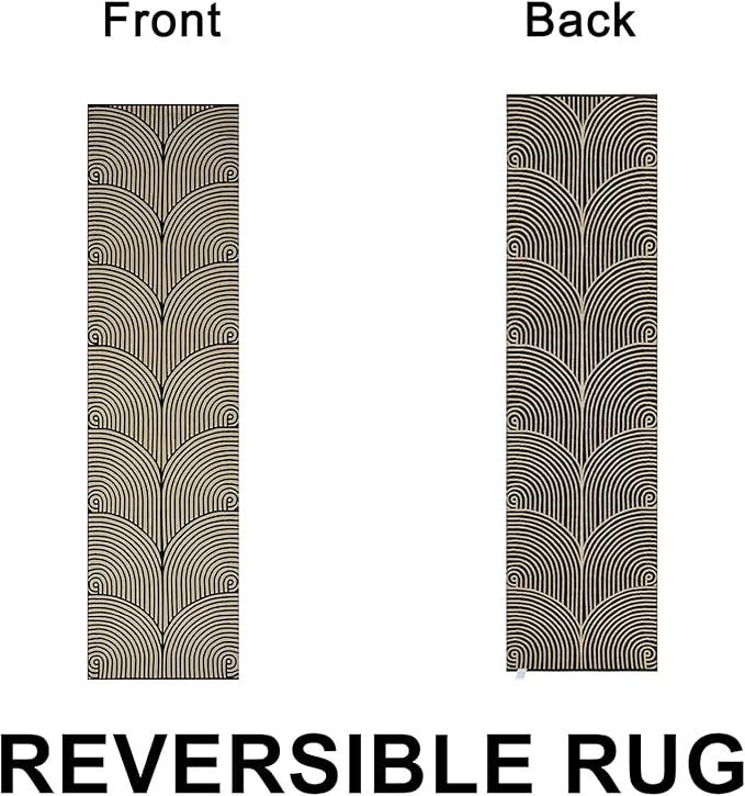 Tiffasea Kitchen Rugs Runners for Hallways 2.6'x10' Washable Runner Rug Reversible Entryway Rug Cotton Hand-Woven Floor Carpet Runner for Bathroom Bedroom Laundry Room