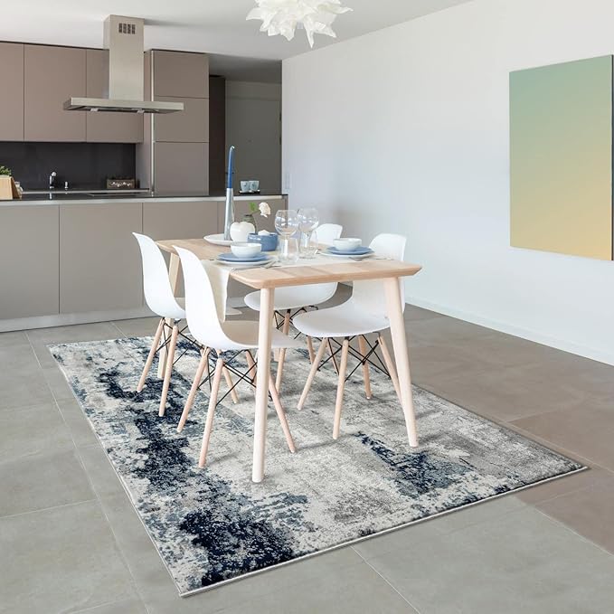 LUXE WEAVERS Kimberly Collection Ivory 8x10 Modern Abstract Area Rug