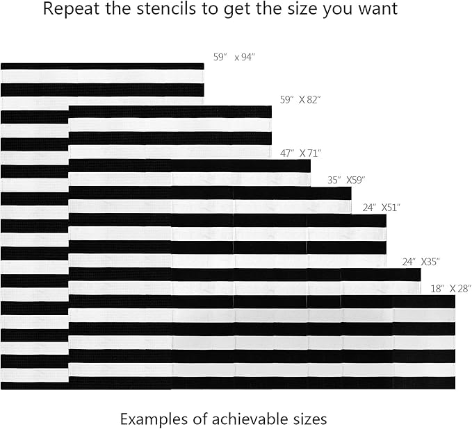Seavish Black and White Striped Rug, 5x7 ft Living Room Rugs Farmhouse Cotton Woven Washable Area Rug Indoor Outdoor Patio Rugs Large Modern Floor Carpet Area Rug for Entryway Porch Dining Room