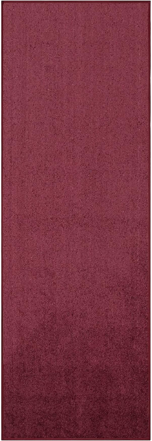 Furnish my Place Modern Plush Solid Color Rug - Cranberry, 6' x 20', Pet and Kids Friendly Rug. Made in USA, Runner, Area Rugs Great for Kids, Pets, Event, Wedding, Living Room