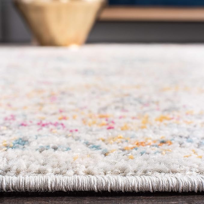 SAFAVIEH Madison Collection Runner Rug - 2'3" x 10', Grey & Gold, Boho Chic Distressed Design, Non-Shedding & Easy Care, Ideal for High Traffic Areas in Living Room, Bedroom (MAD611F)