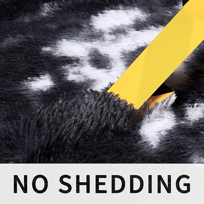 Sour Lemon 5x7 Area Rugs, Large Area Rug 5 x7, Washable Area Rugs, Bedroom Area Rug Shag Shaggy Carpet Soft Plush Furry Bedside Fluffy Rug for Living Room Kids Girls Boys Home Decor Anti Slip