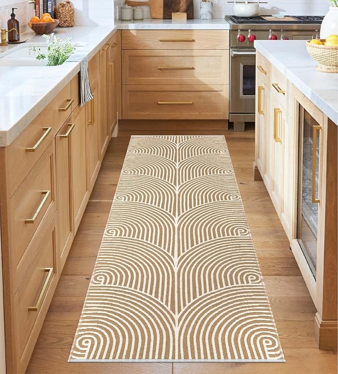 Tiffasea Washable Runner Rug 2'x6', Hallway Runner Kitchen Rugs Cotton Woven Laundry Room Entryway Rug Indoor Outdoor Rugs for Bedroom/Bathroom/Living Room