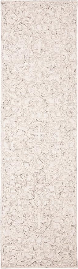 SAFAVIEH Trace Collection Runner Rug - 2'3" x 12', Camel & Ivory, Handmade Wool, Ideal for High Traffic Areas in Living Room, Bedroom (TRC103E)