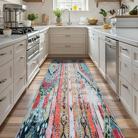Area Rug 2x6 Hallway Runner Rugs,Non Slip Machine Washable Hallway Runner Rug Soft Bedroom Rug, Low PileLightweight Rugs for Entryway, Hallway, Kitchen and Corridor