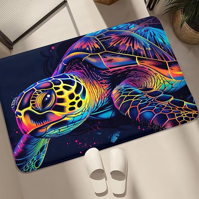 Sea Turtle Carpet Rugs - Kids Coastal Rugs for Bedroom Ocean Life Theme, 2'×3'