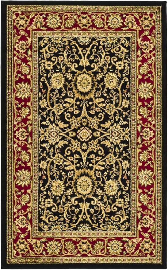 SAFAVIEH Lyndhurst Collection Accent Rug - 2'3" x 4', Black & Red, Traditional Oriental Design, Non-Shedding & Easy Care, Ideal for High Traffic Areas in Entryway, Living Room, Bedroom (LNH212G)