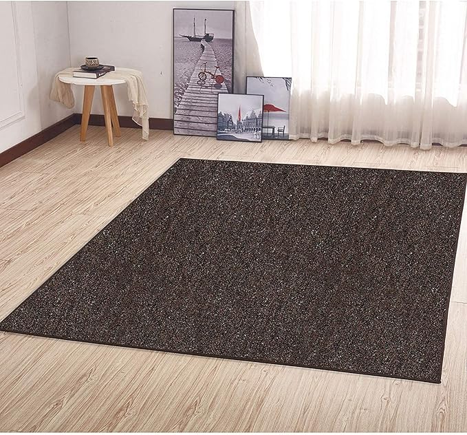 Ambiant Broadway Collection Pet Friendly Indoor Outdoor Area Rugs Brown - 12' Square, Stain & Fade Resistant, Easy Care, Pet & Kids Friendly, Made in USA, Perfect for Weddings & Everyday Use!