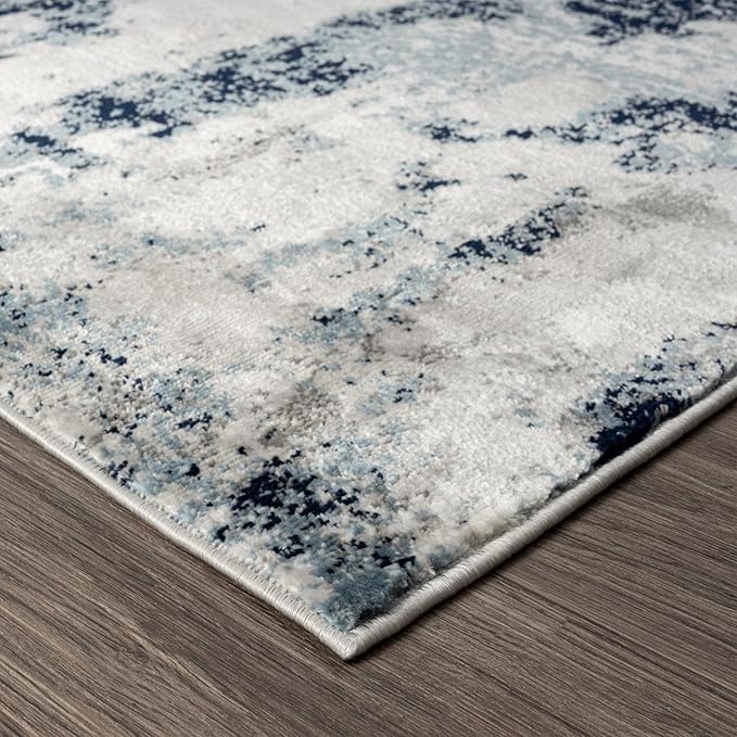 LUXE WEAVERS Kimberly Collection Ivory 2x7 Modern Abstract Area Rug