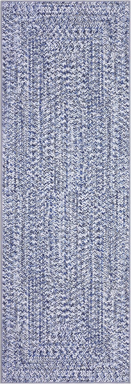 Printed Washable Runner Rug 2x8 Non Slip Bath Mat Modern Soft Bedroom Rug Farmhouse Kitchen Rugs Stain Resistant Carpet for Hallway Entryway Rugs 2'x8' Light Blue