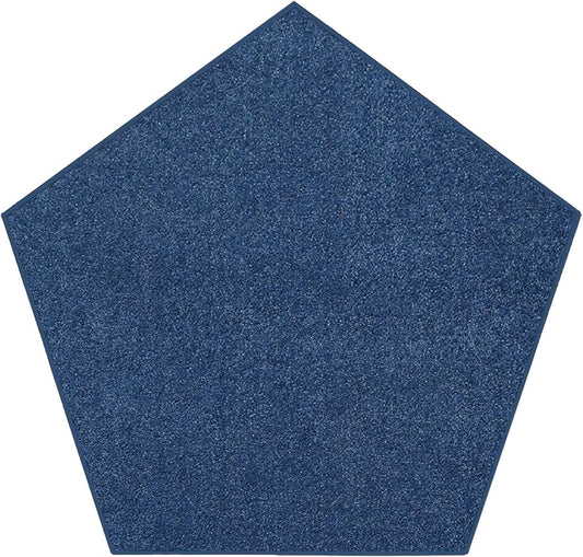 Solid Color Area Rugs Royal Blue - 7' Pentagon, Indoor, Stain & Fade Resistant, Perfect for Living Room, Bedroom, Dining Room, Entryway, Doorway, Pet & Kids Friendly Rug, Wedding, Made in USA
