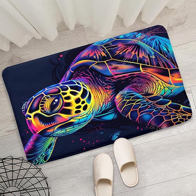 Sea Turtle Carpet Rugs - Kids Coastal Rugs for Bedroom Ocean Life Theme, 2'×3'