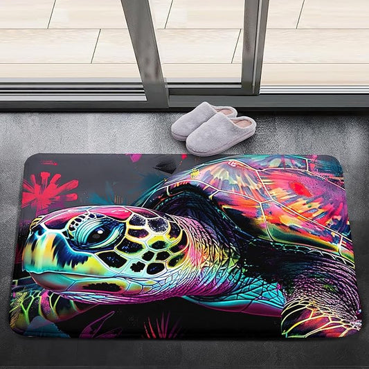 Sea Turtles Rug - Seafloor Turtle Area Rug for Kids 2x3 Feet Colorful Ocean Life Turtles Carpet Rugs for Bedroom Living Room Kids Room Decor