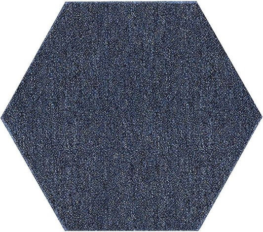 Ambiant Broadway Collection Pet Friendly Indoor Outdoor Area Rugs Blue - 7' Hexagon, Stain & Fade Resistant, Easy Care, Pet & Kids Friendly, Made in USA, Perfect for Weddings & Everyday Use!