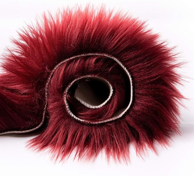 Ashler faux fur rug, Fluffy Shaggy Area Rug Ultra Soft 2 x 2.9 Feet Rectangle Fur Rug Deep Red Fuzzy Rug Machine Washable Shag Rug, Nursery Decor Throw Rugs for Bedroom, kids room, Living Room