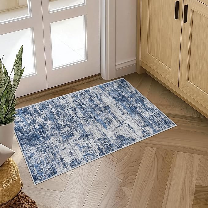 2x3 Area Rug for Living Rooms : Washable Rugs Non-Slip Large Thin Modern Abstract Carpet for Bedrooms,Dining Rooms,Offices and Farmhouse Spaces