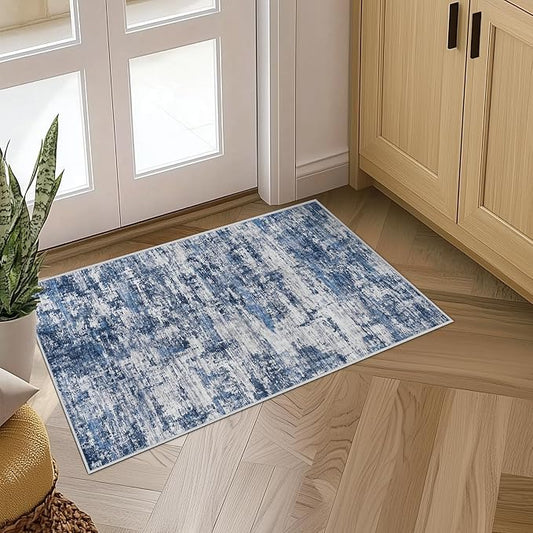 2x3 Area Rug for Living Rooms : Washable Rugs Non-Slip Large Thin Modern Abstract Carpet for Bedrooms,Dining Rooms,Offices and Farmhouse Spaces