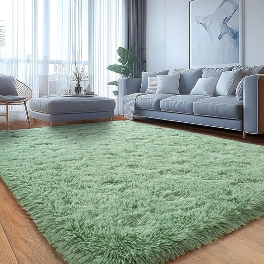 Shaggy Area Rugs, Fuzzy Rugs for Living Room, Soft Play Nursery Area Rug for Girls, Shag Area Rugs Non Slip, Fluffy Faux Fur Rug Carpet