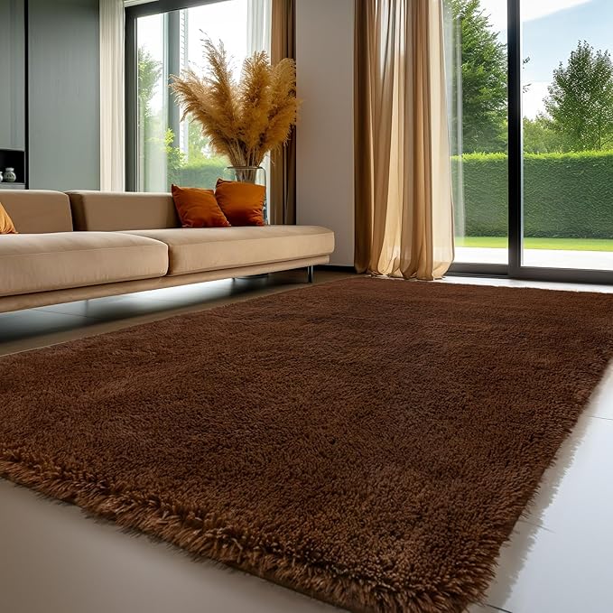 Sour Lemon Area Rugs 9x12 Living Room, Large Area Rug Shag Shaggy Carpet Soft Plush Furry Bedside Rug, Machine Washable Area Rugs for Bedroom Kids Girls Boys Home Decor Anti Slip