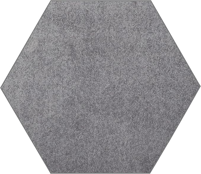Furnish my Place Modern Indoor/Outdoor Commercial Solid Color Rug - Grey, 5' Hexagon, Pet and Kids Friendly Rug. Made in USA, Area Rugs Great for Kids, Pets, Event, Wedding