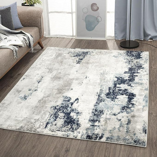 LUXE WEAVERS Kimberly Collection Ivory 6x9 Modern Abstract Area Rug