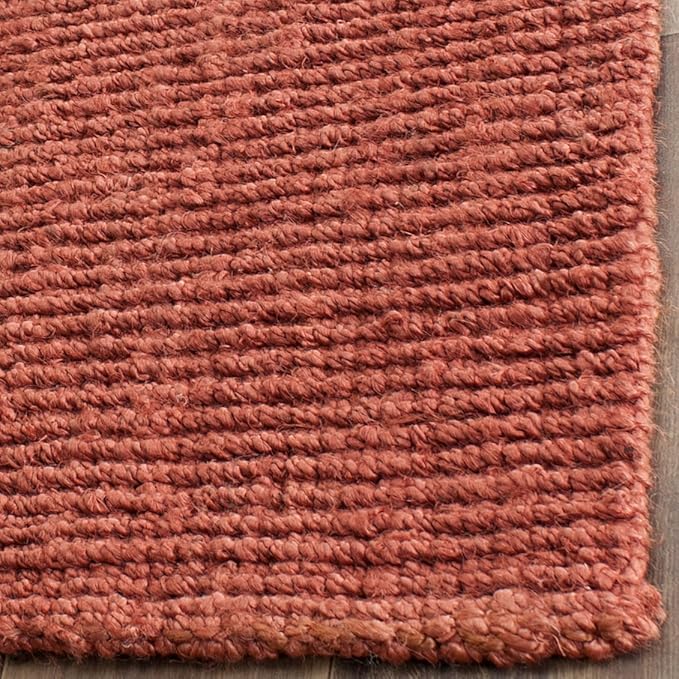 SAFAVIEH Natural Fiber Collection Runner Rug - 2'6" x 10', Rust, Handmade Chunky Textured Jute 0.75-inch Thick, Ideal for High Traffic Areas in Living Room, Bedroom (NF447C)