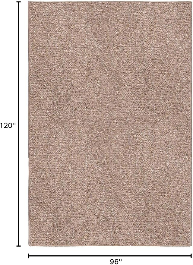 Ambiant Broadway Collection Pet Friendly Indoor Outdoor Area Rugs Beige - 8' x 10' Rectangle, Stain & Fade Resistant, Easy Care, Pet & Kids Friendly, Made in USA, Perfect for Weddings & Everyday Use!