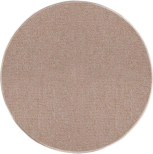 Ambiant Broadway Collection Pet Friendly Indoor Outdoor Area Rugs Beige - 3' Round, Stain & Fade Resistant, Easy Care, Pet & Kids Friendly, Made in USA, Perfect for Weddings & Everyday Use!