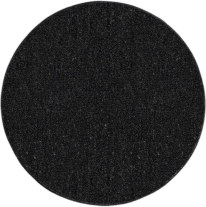 Ambiant Broadway Collection Pet Friendly Indoor Outdoor Area Rugs Black - 7' Round, Stain & Fade Resistant, Easy Care, Pet & Kids Friendly, Made in USA, Perfect for Weddings & Everyday Use!