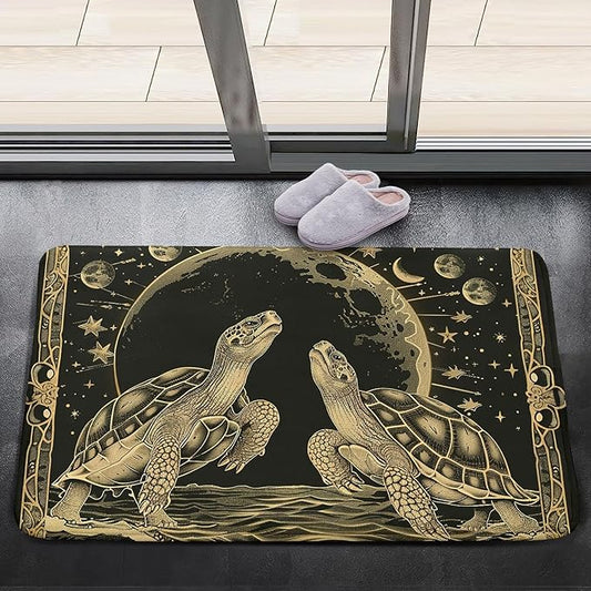 Tortoise Rug - Tortoise Rug for Kids Boys Outer Space Tortoises Rugs for Bedroom Tortoises Area Rugs, 35" L x 23" W