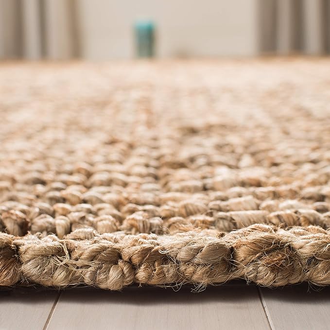 SAFAVIEH Natural Fiber Collection Runner Rug - 2' x 8', Natural, Handmade Chunky Textured Jute 0.75-inch Thick, Ideal for High Traffic Areas in Living Room, Bedroom (NF447A)