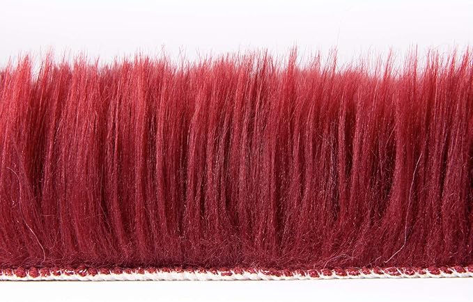 Ashler faux fur rug, Fluffy Shaggy Area Rug Ultra Soft 2 x 2.9 Feet Rectangle Fur Rug Deep Red Fuzzy Rug Machine Washable Shag Rug, Nursery Decor Throw Rugs for Bedroom, kids room, Living Room