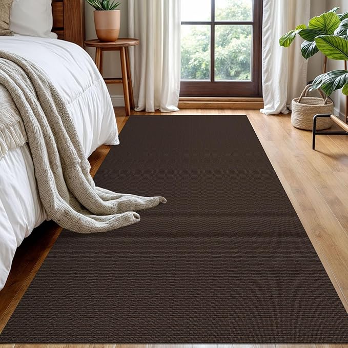KOZYFLY Washable Runner Rug 3x8 ft Non Slip Runners for Hallways Kitchen Rugs Bobo Entryway Runner Indoor, Carpet Runners for Hall Entryway Bedroom, Coffee/Brown