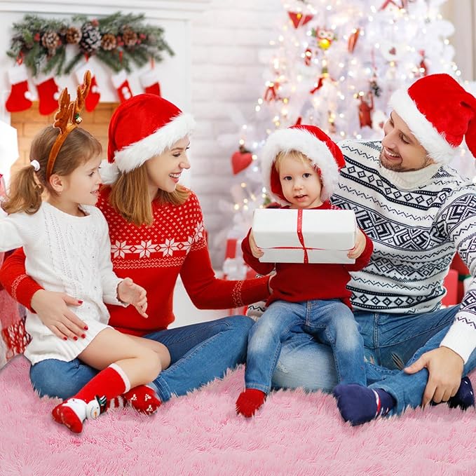6x9 Fluffy Area Rug for Living Room,Shag Area Rugs for Bedroom,Pink Soft Fuzzy Rug Non-Shedding Indoor Plush Carpet for Kids Bedroom Nursery Dorm Home Decor