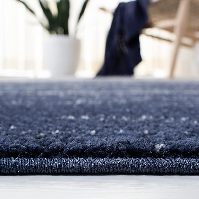 SAFAVIEH Adirondack Collection Runner Rug - 2'6" x 12', Navy & Ivory, Modern Ombre Design, Non-Shedding & Easy Care, Ideal for High Traffic Areas in Living Room, Bedroom (ADR113N)