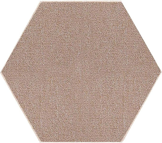 Ambiant Broadway Collection Pet Friendly Indoor Outdoor Area Rugs Beige - 2' Hexagon, Stain & Fade Resistant, Easy Care, Pet & Kids Friendly, Made in USA, Perfect for Weddings & Everyday Use!
