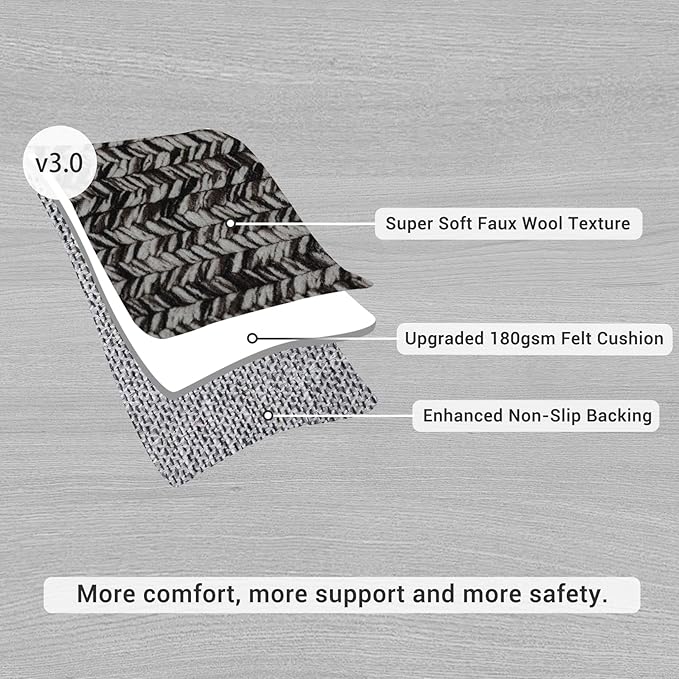 Washable Area Rugs 9x12 Rug Living Room Rug Modern Rugs for Bedroom Blue Geometric Soft Large Area Rug Non Slip Throw Rugs Stain Resistant Carpet for Nursery Dining Room 9'x12' Black/Grey