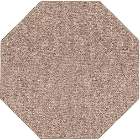 Ambiant Broadway Collection Pet Friendly Indoor Outdoor Area Rugs Beige - 2' Octagon, Stain & Fade Resistant, Easy Care, Pet & Kids Friendly, Made in USA, Perfect for Weddings & Everyday Use!