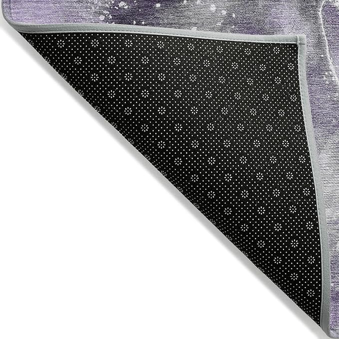 Addison Rugs Chantille ACN518 Purple 1'8" x 2'6 Indoor Outdoor Area Rug, Stain Resistant, Machine Washable, Non Shedding, Bedroom, Living Room, Dining Room, Kitchen Rug