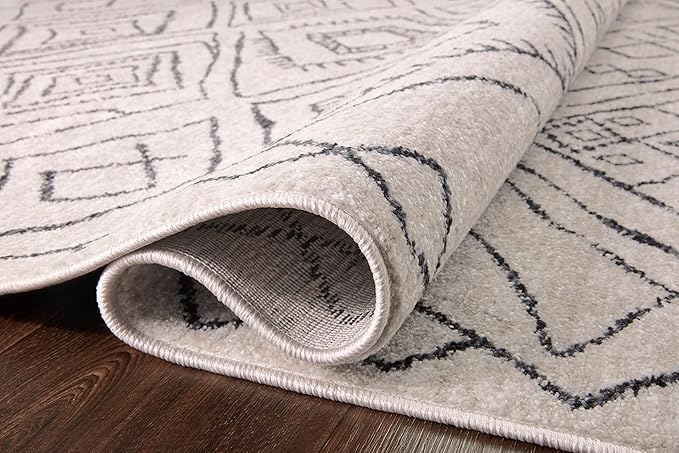 Loloi II Vance Collection VAN-06 Dove/Charcoal 2'-7" x 12'-0" Runner Rug