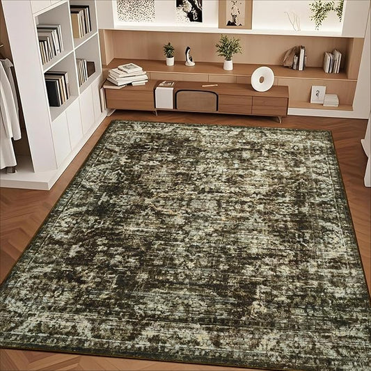 5x8 Non Slip Area Rug, Modern Soft Rugs for Living Room Machine Washable Easy Clean, Kids Pet Friendly Non Shedding, Comfortable for Bedroom Dining Room Kitchen Home Office Floor