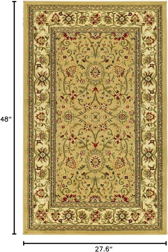 SAFAVIEH Lyndhurst Collection Accent Rug - 2'3" x 4', Beige & Ivory, Traditional Oriental Design, Non-Shedding & Easy Care, Ideal for High Traffic Areas in Entryway, Living Room, Bedroom (LNH212D)
