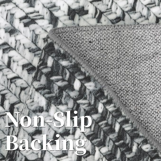 Washable Area Rugs 9x12 Rug Living Room Rug Modern Rugs for Bedroom Grey Geometric Soft Large Area Rug Non Slip Throw Rugs Stain Resistant Carpet for Nursery Dining Room 9'x12' Grey