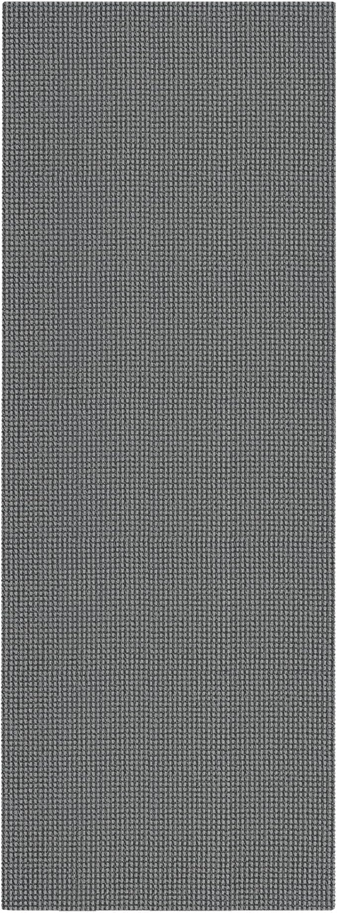 Braided Runner Rug 2x5 Ft Washable Runners for Hallways Non Slip Rubber Backed Kitchen Runners Cotton Entryway Runner Indoor, Woven Floor Carpet for Hall Kitchen Bedroom, Dark Grey/Grey