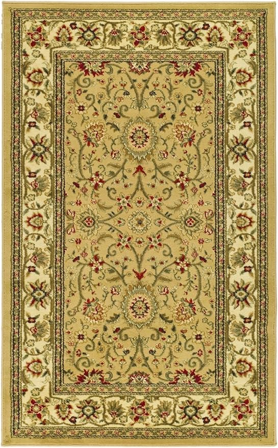 SAFAVIEH Lyndhurst Collection Accent Rug - 3'3" x 5'3", Beige & Ivory, Traditional Oriental Design, Non-Shedding & Easy Care, Ideal for High Traffic Areas in Entryway, Living Room, Bedroom (LNH212D)