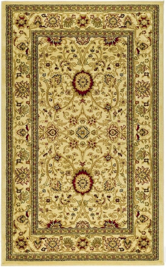 SAFAVIEH Lyndhurst Collection Accent Rug - 2'3" x 4', Ivory & Ivory, Traditional Oriental Design, Non-Shedding & Easy Care, Ideal for High Traffic Areas in Entryway, Living Room, Bedroom (LNH212L)